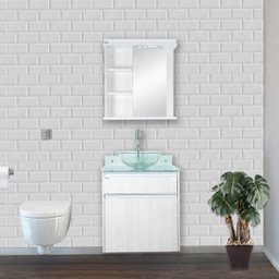 Gabinete para Banheiro 2 Gavetas com Cuba Parati - 2 Gabinete para Banheiro 2 Gavetas com Cuba Parati - 2