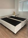 Ver imagem 2 de Box Bau Queen Size Linho Bege Blindada 1,58 X 1,98