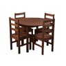 Conjunto Mesa Redonda Dobrável com 4 Cadeiras Cancun Cera Castanho - 1