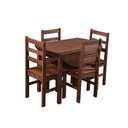 Ver imagem 2 de Conjunto Mesa Redonda Dobrável com 4 Cadeiras Cancun Cera Castanho