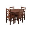Conjunto Mesa Redonda Dobrável com 4 Cadeiras Cancun Cera Castanho - 2