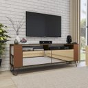 Ver imagem 1 de Rack para TV até 70 Polegadas 2 Gavetas Espelhadas e Nichos Pop Po402 Retrô Kappesberg