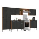 Ver imagem 2 de Armário Cozinha Modulada Completa 298cm Pequim Top Multimóveis Mp3768 Madeirado/preto