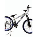 Ver imagem 4 de Bicicleta TUFF25 Urbana Aro 26 Quadro Alumínio 21 Marchas Viking-X Branco Azul