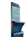 Ver imagem 3 de Decoração Escultura de Parede Abstrata em Aço Cor Azul Exclusiva no Brasil Base em MDF Para Sala Qu