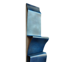 Ver imagem 3 de Decoração Escultura de Parede Abstrata em Aço Cor Azul Exclusiva no Brasil Base em MDF Para Sala Qu