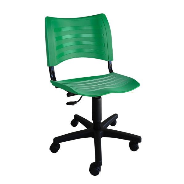 Cadeira Secretária Giratória Iso Plástica Verde - 1