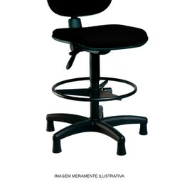 Cadeira Caixa Executiva com Back System para Escritório Preto - 3