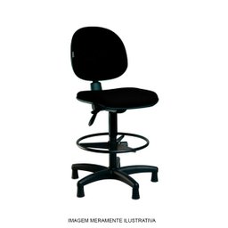 Cadeira Caixa Executiva com Back System para Escritório Preto - 1