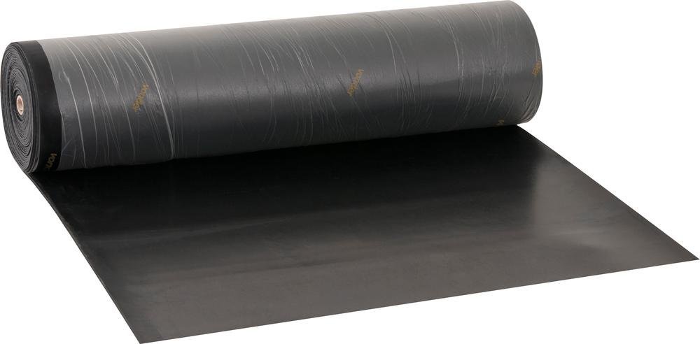 Lençol de borracha comum 1/16" s/ lona preto metro Vonder - 1
