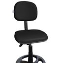 Ver imagem 2 de Cadeira Caixa Secretária Alta para Escritório com Preto