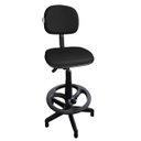 Ver imagem 1 de Cadeira Caixa Secretária Alta para Escritório com Preto