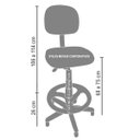 Ver imagem 4 de Cadeira Caixa Secretária Alta para Escritório com Azul