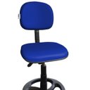 Ver imagem 3 de Cadeira Caixa Secretária Alta para Escritório com Azul