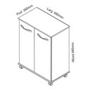 Ver imagem 3 de Armário Sapateira 2 Portas com 4 Prateleiras - Castanho