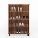 Ver imagem 4 de Armário Sapateira 2 Portas com 4 Prateleiras - Castanho