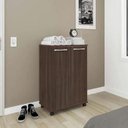 Ver imagem 2 de Armário Sapateira 2 Portas com 4 Prateleiras - Castanho