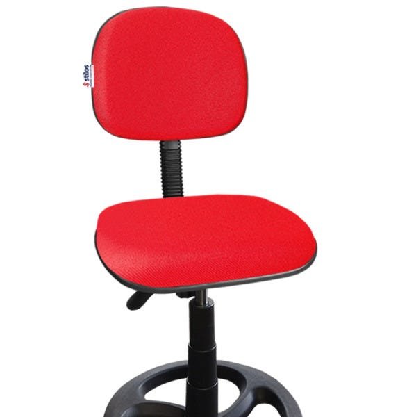 Cadeira Caixa Secretária Alta para Escritório em Jserrano Vermelho - 2