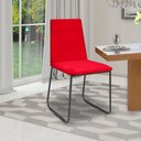 Ver imagem 2 de Kit 10 Cadeiras de Jantar Cozinha Industrial Lexa Veludo - Élpis Móveis - Vermelho - Preta