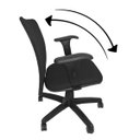 Ver imagem 2 de Cadeira Maya Diretor Giratória em Tela Mesh para Escritório Reclinavel com Braços Regulavel Azul Spac