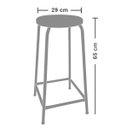 Ver imagem 2 de Kit 4 Bancos Alto de Metal Banqueta Empilhavel para Bar Bancão Cozinha - Laranja