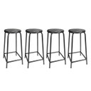 Ver imagem 1 de Kit 4 Bancos Alto de Metal Banqueta Empilhavel para Bar Bancão Cozinha - Preta
