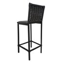 Ver imagem 6 de Conjunto 2 Banquetas Turquia Alta em Aço com Assento Estofado e Encosto de Junco Preto