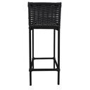 Ver imagem 7 de Conjunto 2 Banquetas Turquia Alta em Aço com Assento Estofado e Encosto de Junco Preto