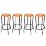 Kit 4 Bancos Alto de Metal com Apoio para Os Pés Banqueta Empilhavel para Bar Balcão Cozinha - Laran - 1
