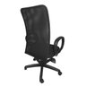 Cadeira Maya Presidente Giratória Tela Mesh Reclinavel Couro Ecologico Escritório Preta - 2