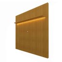 Ver imagem 2 de Painel para TV até 75 Polegadas Sole 1 Prateleira Ripado com LED 100% MDF Naturale - Pnr Móveis