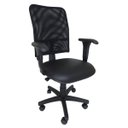 Ver imagem 1 de Cadeira Ergonômica Executiva em Tela Mesh Back System Nr-17 para Escritório Apoio Lombar Preta