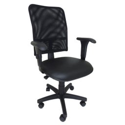 Cadeira Ergonômica Executiva em Tela Mesh Back System Nr-17 para Escritório Apoio Lombar Preta - 1