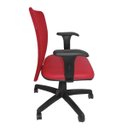 Ver imagem 2 de Cadeira Maya Diretor Giratória em Tela Mesh para Escritório Reclinavel com Braços Regulavel Vermelha