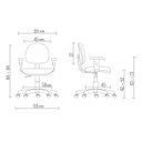 Ver imagem 3 de Cadeira Executiva Giratória para Escritório com Braço Digitador e Regulagem de Altura Jserrano Preta