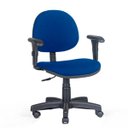 Ver imagem 1 de Cadeira Executiva Giratória para Escritório com Braço Digitador e Regulagem de Altura Jserrano Azul