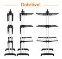 Ver imagem 4 de Varal de Chão 3 Andares Inox Forte 50kg Preto Portátil Compacto Viagens