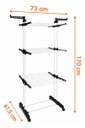 Ver imagem 5 de Varal de Chão 3 Andares Inox Forte 50kg Preto Portátil Compacto Viagens