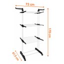 Ver imagem 5 de Varal de Chão 3 Andares Inox Forte 50kg Preto Portátil Compacto Viagens
