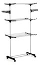 Ver imagem 6 de Varal de Chão 3 Andares Inox Forte 50kg Preto Portátil Compacto Viagens