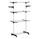 Ver imagem 6 de Varal de Chão 3 Andares Inox Forte 50kg Preto Portátil Compacto Viagens