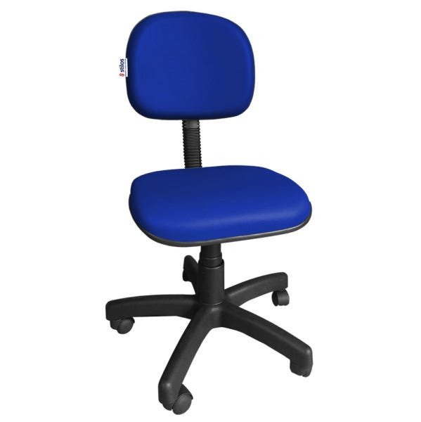 Cadeira Secretária Giratória com Regulagem de Altura Azul - 1