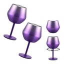 Ver imagem 3 de Taca Copo Termico Kit 2 Uni Inox 2 em 1 Bebida Coqutel Drink Vinho Festa Evento Praia Piscina Resist