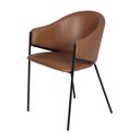 Ver imagem 4 de Cadeira para Sala de Jantar 53cm x 81cm Gila Marrom/Caramelo