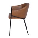 Ver imagem 3 de Cadeira para Sala de Jantar 53cm x 81cm Gila Marrom/Caramelo