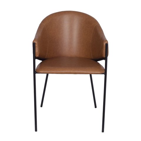 Cadeira para Sala de Jantar 53cm x 81cm Gila Marrom/Caramelo