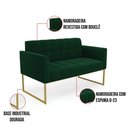 Ver imagem 7 de Sofá Namoradeira 2 Lugares Industrial Dourado Elisa Bouclê Verde D03 - D'Rossi