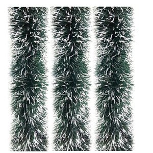 Jogo Festão Pvc Verde Nevado 9cmx2m 3 Peças Total 6 Metros - Magizi