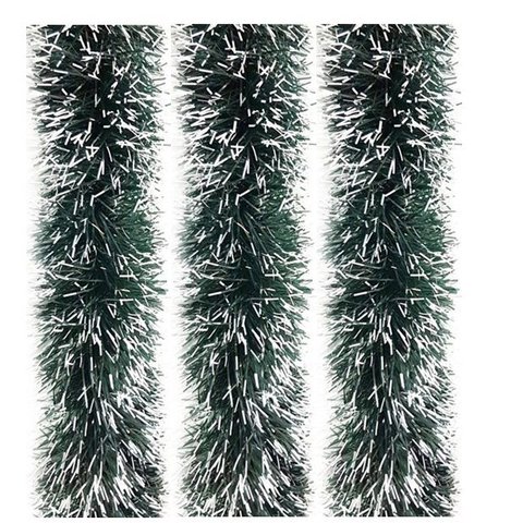 Jogo Festão Pvc Verde Nevado 9cmx2m 3 Peças Total 6 Metros - Magizi