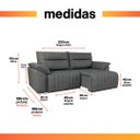 Ver imagem 3 de Sofá Retrátil e Reclinável 4 Lugares 2,30m Sicília